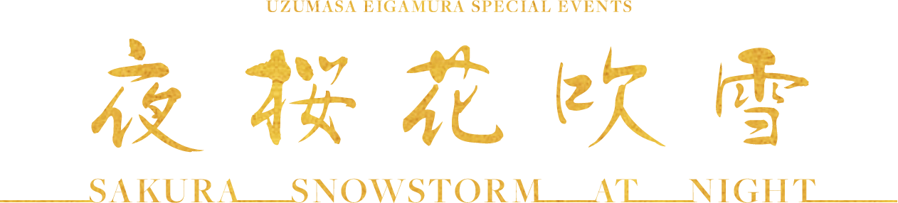 Uzumasa Eigamura Special Events 夜桜花吹雪 SAKURA SNOWSTORM AT NIGHT