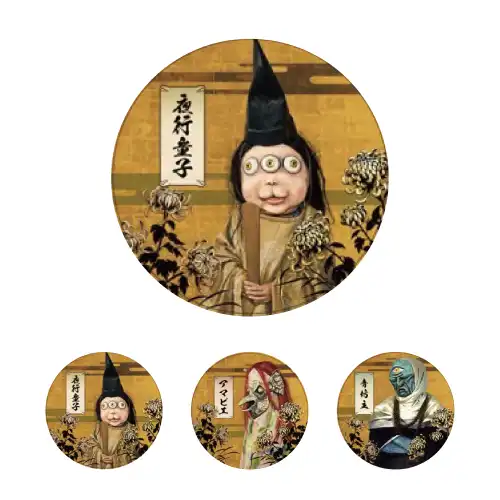 怪々YOKAI祭缶バッジ